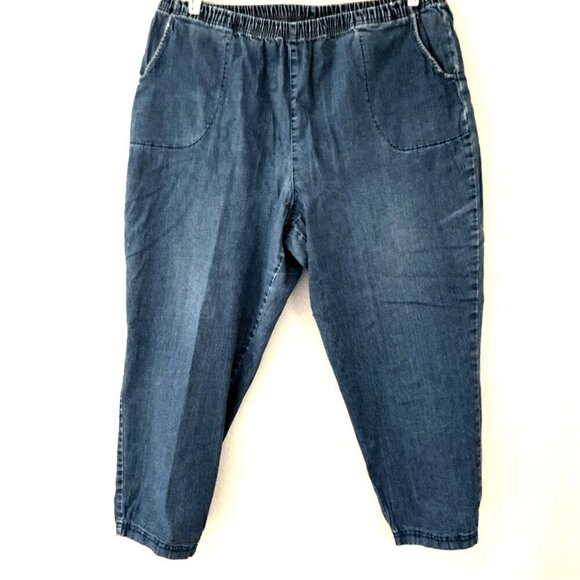 CROFT & BARROW PLUS STRETCH PULL ON DENIM JEANS 3X SHORT - Picture 1 of 11